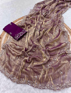 Manjari Tissue Silk Purple Saree