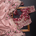 Buy Soft Rangoli Silk With Embroidery Work Saree and Blouse for Women