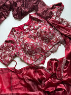 Surkh Laal Embellised Saree (Pre-Draped)