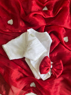 Valentine Red Tissue Saree