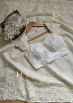 Celestia- Embroidered saree (Off white)