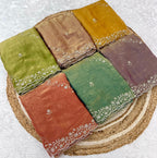 Manjari Tissue Silk Orange Saree