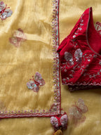 Pankhuri Ivory Embellished Saree