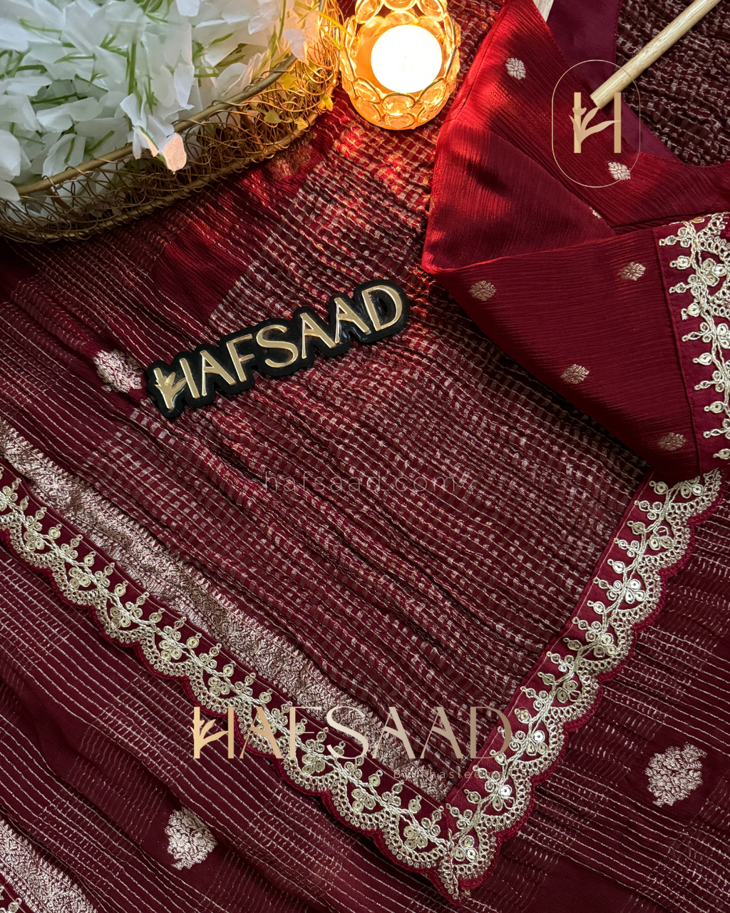 Ritvika - Crush Chinnon Saree
