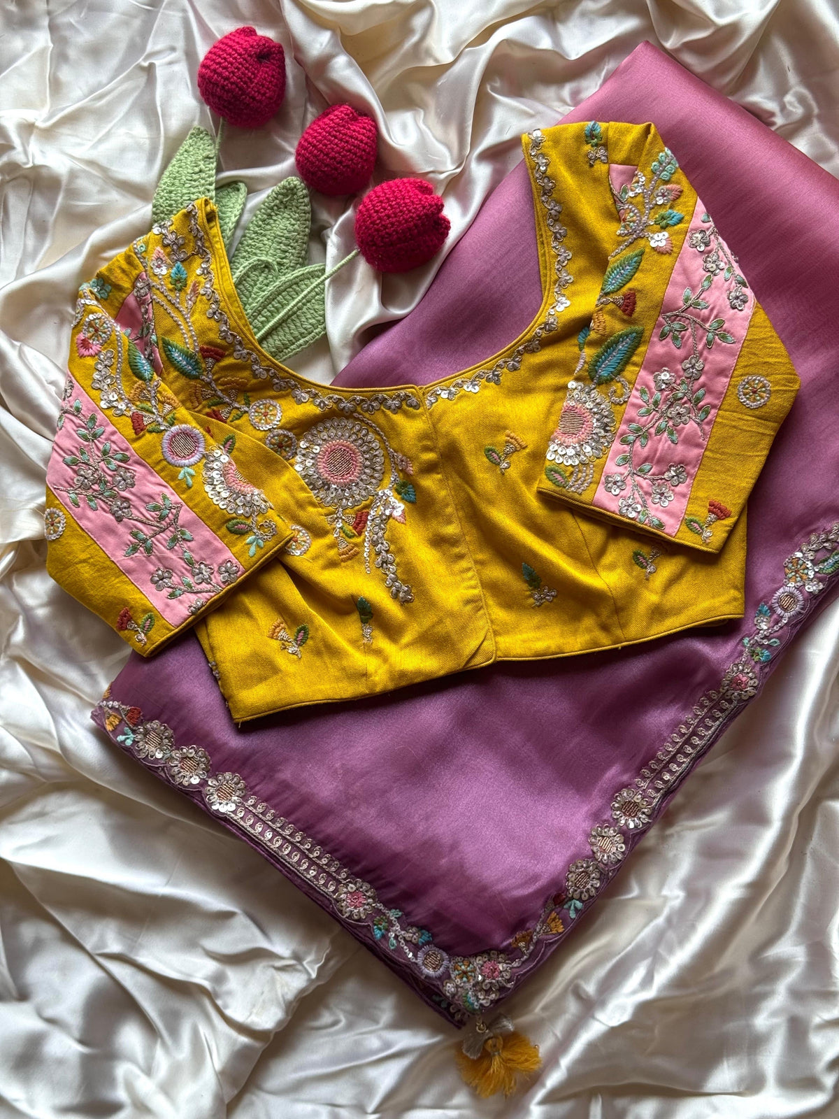 Begonia Embellished Saree