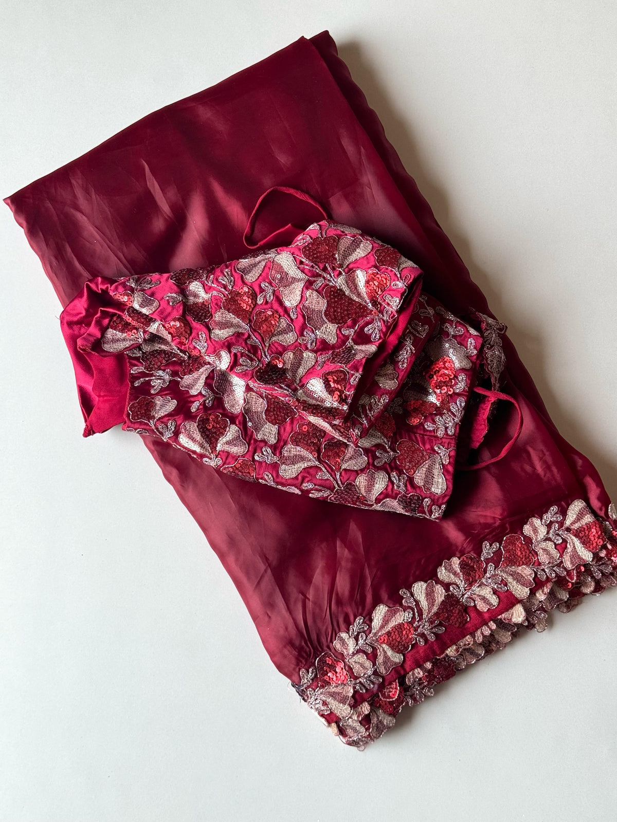 Surkh Laal Embellised Saree (Pre-Draped)