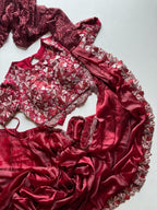 Surkh Laal Embellised Saree (Pre-Draped)