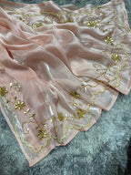 Aurelia Pink Embellished Saree