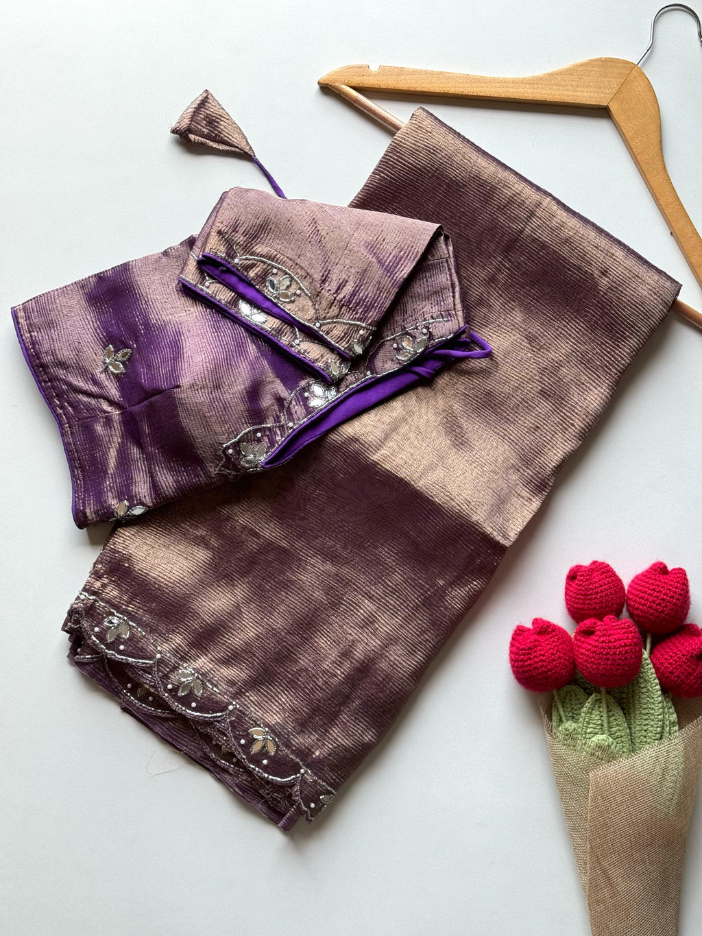 The Regalia Purple Saree