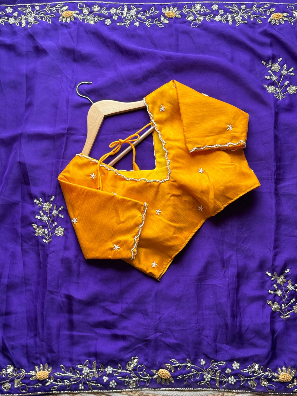 Gold flowers On Purple