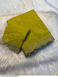 SOFT CRUNCHY PURE WITH EMBROIDERY SAREE